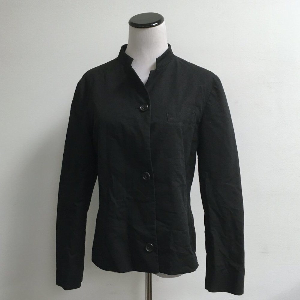 Jil Sander black cotton jacket blazer Italy 40
